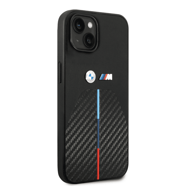 كفر ايفون 14 بلس بولي يوريثان بي ام دبليو BMW M Collection Quilted PU Carbon Case For iPhone 14 Plus - 274848