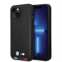 كفر جوال ايفون 14 بلس جلد صناعي أسود بي ام دبليو BMW M Collection PU Leather Case For iPhone 14 Plus