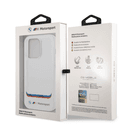 BMW Motorsport Collection PC/TPU IML Case Big Square Transparent Area And Printed Bottom Logo For iPhone 14 Pro Max - White [ BMHCP14X22HMCH ] - SW1hZ2U6MTM2NjIyOA==