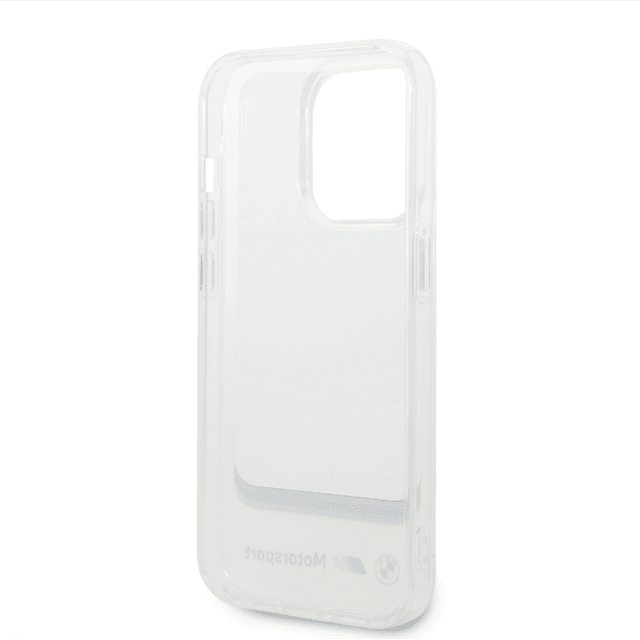 BMW Motorsport Collection PC/TPU IML Case Big Square Transparent Area And Printed Bottom Logo For iPhone 14 Pro Max - White [ BMHCP14X22HMCH ] - SW1hZ2U6MTM2NjIzNA==