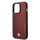 كفر جوال ايفون 14 برو ماكس جلد عنابي بي ام دبليو BMW Signature Collection Genuine Leather Case iPhone 14 Pro Max - 274754