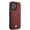 كفر جوال ايفون 14 برو ماكس جلد عنابي بي ام دبليو BMW Signature Collection Genuine Leather Case iPhone 14 Pro Max - 274756