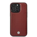 كفر جوال ايفون 14 برو ماكس جلد عنابي بي ام دبليو BMW Signature Collection Genuine Leather Case iPhone 14 Pro Max - 274757