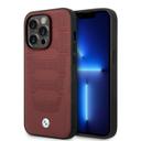 BMW Signature Collection Genuine Leather Case With Perforated Seats Design For iPhone 14 Pro Max - Burgundy [ BMHCP14X22RPSR ] - SW1hZ2U6MTM2NjAxMA==