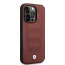 BMW Signature Collection Genuine Leather Case With Perforated Seats Design For iPhone 14 Pro Max - Burgundy [ BMHCP14X22RPSR ] - SW1hZ2U6MTM2NjAxMg==