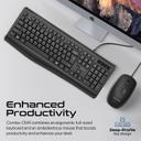 ماوس وكيبورد عربي انجليزي 2400 دي بي اي ErgoComfort Wired Keyboard with Media Keys and 2400 DPI Mouse