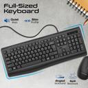 ماوس وكيبورد عربي انجليزي 2400 دي بي اي ErgoComfort Wired Keyboard with Media Keys and 2400 DPI Mouse