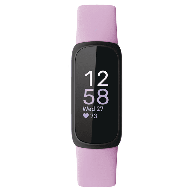 Fitbit Inspire 3 Fitness Wristband with Heart Rate Tracker - Black/Lilac Bliss [ FB424BKLV ] - SW1hZ2U6MTM3MDE3Mg==