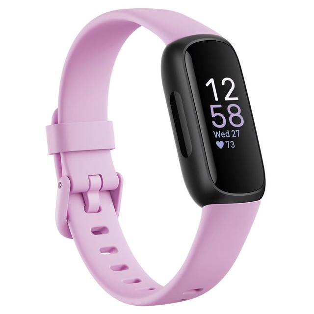 Fitbit Inspire 3 Fitness Wristband with Heart Rate Tracker - Black/Lilac Bliss [ FB424BKLV ] - SW1hZ2U6MTM3MDE4MA==