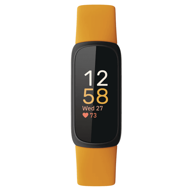 Fitbit Inspire 3 Fitness Wristband with Heart Rate Tracker - Black/Morning Glow [ FB424BKYW ] - SW1hZ2U6MTM3MDE5MQ==