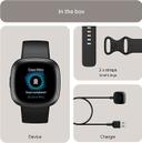 Fitbit Versa 4 Fitness Wristband with Heart Rate Tracker - Black/Graphite [ FB523BKBK ] - SW1hZ2U6MTM3MDEwMA==