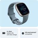 ساعة رياضية ذكية فيت بيت 4 أسود Fitbit Versa 4 Fitness Wristband with Heart Rate Tracker