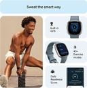 Fitbit Versa 4 Fitness Wristband with Heart Rate Tracker - Waterfall Blue/Platinum [ FB523SRAG ] - SW1hZ2U6MTM3MDEyOQ==