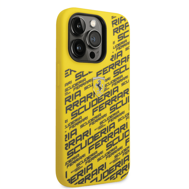 كفر ايفون 14 برو سيلكون فيراري سكوديرا أصفر Ferrari Liquid Silicone Case All Over Printed Scuderia - SW1hZ2U6MTM2ODgxMQ==