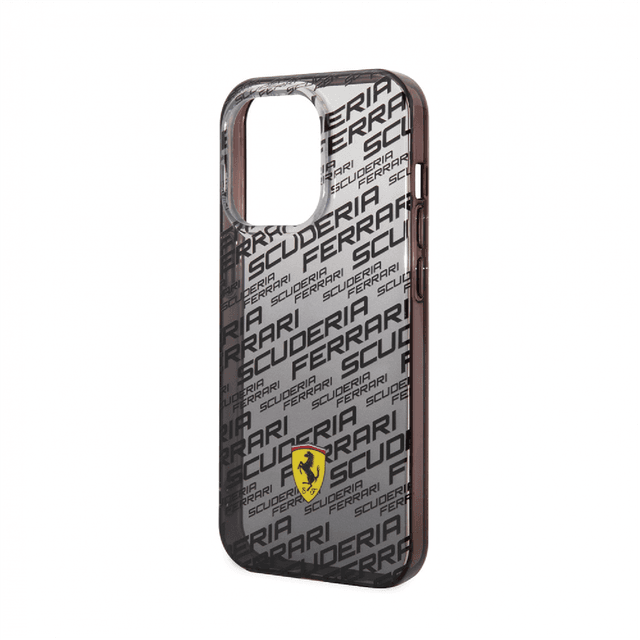 كفر ايفون 14 بلس سيلكون و بولي كربون فيراري سكوديرا أسود Ferrari Gradient PC/TPU Case With Allover Scuderia