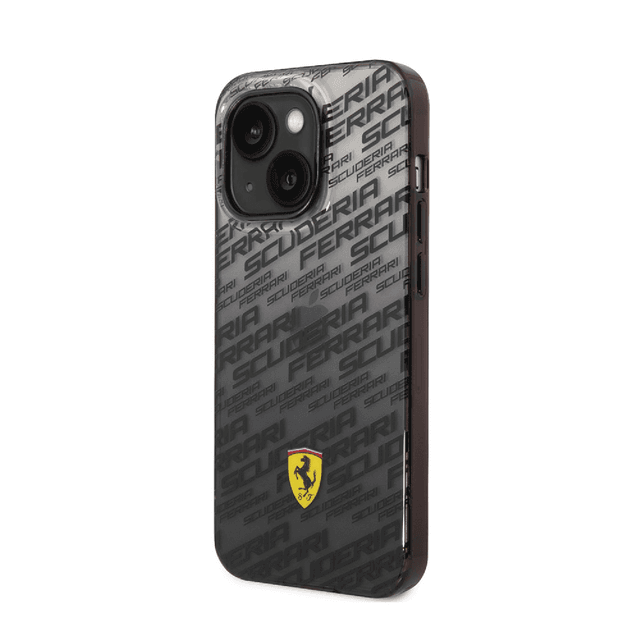 كفر ايفون 14 بلس سيلكون و بولي كربون فيراري سكوديرا أسود Ferrari Gradient PC/TPU Case With Allover Scuderia