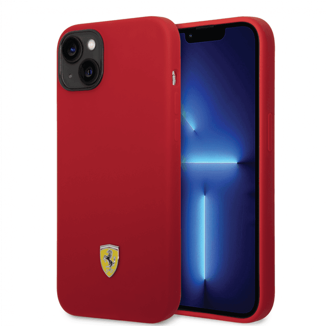 كفر ايفون 14 بلس سيلكون فيراري أحمر Ferrari Liquid Silicone Case With Camera Outline - SW1hZ2U6MTM3MDAyNw==