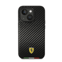 كفر ايفون 14 بلس صلب بولي يوثرين فيراري علم إيطاليا أسود Ferrari Hard Case PU Carbon Effect & Italian Flag Line - SW1hZ2U6MTM3MDA0MQ==