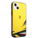 كفر ايفون 14 بلس بولي كربون وسيلكون طباعة مزدوجة فيراري أصفر Ferrari PC/TPU Case With Double Layer Grass Print