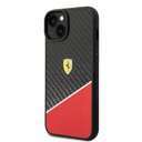 كفر ايفون 14 كربون وبولي كربون فيراري بايماتريال أسود Ferrari Bimaterial Carbon Case & Polycarbonate