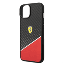 كفر ايفون 14 كربون وبولي كربون فيراري بايماتريال أسود Ferrari Bimaterial Carbon Case & Polycarbonate