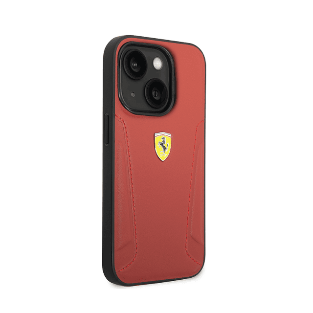 كفر ايفون 14 جلد فيراري أحمر Ferrari Leather Case With Hot Stamped Sides