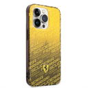 كفر ايفون 14 برو ماكس يلكون و بولي كربون فيراري سكوديرا أصفر Ferrari Gradient PC/TPU Case With Allover Scuderia