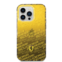 كفر ايفون 14 برو ماكس يلكون و بولي كربون فيراري سكوديرا أصفر Ferrari Gradient PC/TPU Case With Allover Scuderia