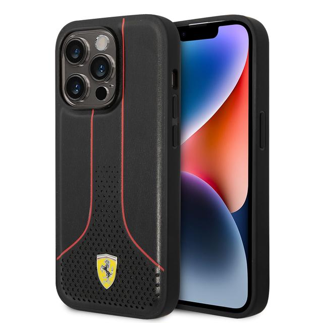 Ferrari PU 296P Hard Case for iPhone 14 Pro Max - Black [ FEHCP14XPCSK ] - SW1hZ2U6MTM2OTAxNg==