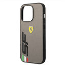 كفر ايفون 14 برو ماكس جلد صلب فيراري بيج اس اف رمادي Ferrari Leather Printed Big SF Logo Hard Case - SW1hZ2U6MTM2OTQ0Mg==