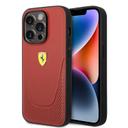 Ferrari Leather Vici Perforated Hard Case for iPhone 14 Pro Max - Red [ FEHCP14XRVIR ] - SW1hZ2U6MTM2OTM0NQ==