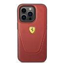 Ferrari Leather Vici Perforated Hard Case for iPhone 14 Pro Max - Red [ FEHCP14XRVIR ] - SW1hZ2U6MTM2OTM1Mg==