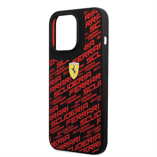 كفر ايفون 14 برو ماكس سيلكون فيراري سكوديرا أسود Ferrari Liquid Silicone Case All Over Printed Scuderia - SW1hZ2U6MTM2OTAyMw==