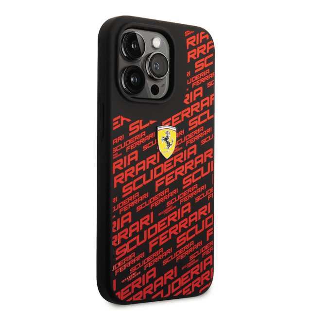 كفر ايفون 14 برو ماكس سيلكون فيراري سكوديرا أسود Ferrari Liquid Silicone Case All Over Printed Scuderia - SW1hZ2U6MTM2OTAyNw==