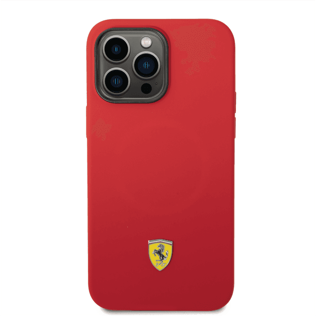 كفر ايفون 14 برو ماكس سيلكون فيراري أحمر Ferrari Liquid Silicone Case With Camera Outline - SW1hZ2U6MTM2OTUyMg==