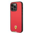 Ferrari HC PU Case With Italian Flag Line For iPhone 14 Pro Max - Red [ FEHCP14XTARE ]