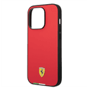 Ferrari HC PU Case With Italian Flag Line For iPhone 14 Pro Max - Red [ FEHCP14XTARE ]