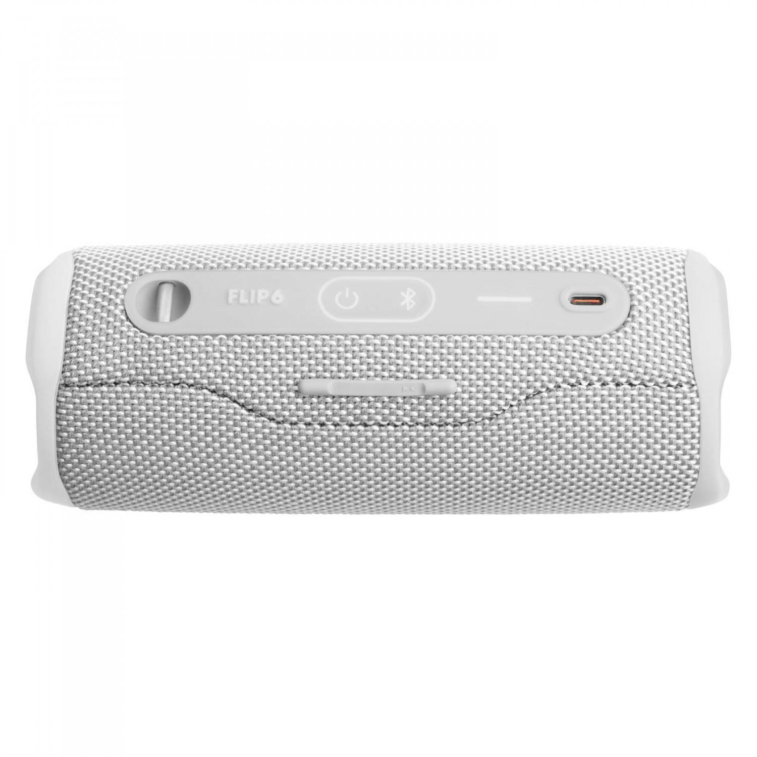 مكبر صوت بلوتوث أبيض جي بي ال JBL Flip6 Waterproof Portable Wireless Speaker White