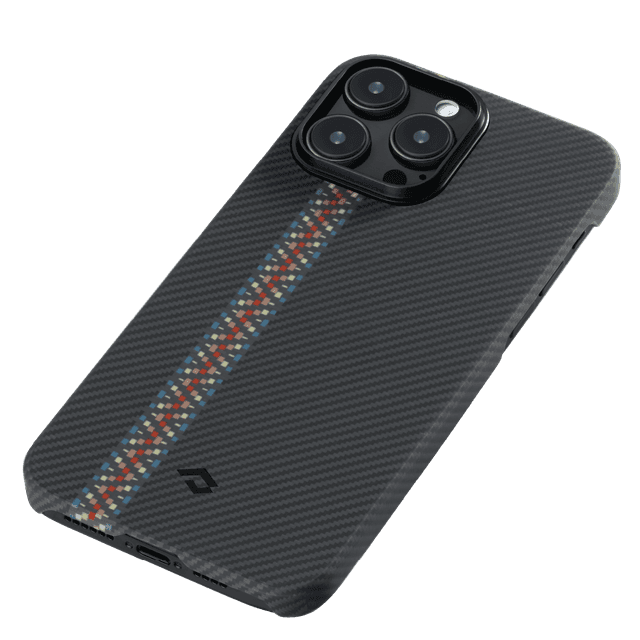 كفر ايفون 14 برو ماكس سيلكون ماغ سيف بيتاكا 3 منقوش Pitaka Fusion Weaving MagEZ Case 3