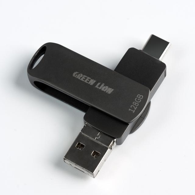 فلاش ايفون وسامسونج جرين لنقل البيانات 128 جيجا Green Lion 4 In 1 Pro Flash Drive