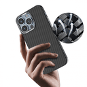 كفر ايفون 13 برو ماكس كربون أسود جرين Green Carbon Pro Case with Metal Camera Ring for iPhone 13 Pro Max Black