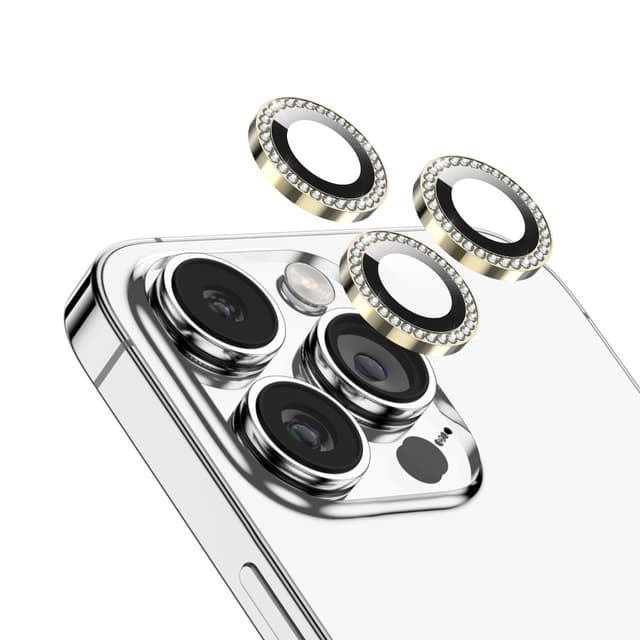 واقي عدسة كاميرا ايفون 14 برو ماكس/14 برو فضي جرين ليون Green Lion Diamond Camera Lens for iPhone 14 Pro Max / 14 Pro Silver
