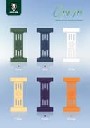 مسكة جوال مغناطيس سيليكون أبيض جرين ليون Green Lion White Silicone Strong Magnetic Wrist Band