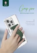 مسكة جوال مغناطيس سيليكون أبيض جرين ليون Green Lion White Silicone Strong Magnetic Wrist Band