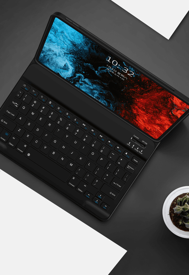 Green Lion Green Premium Leather Case with Wireless Keyboard ( English/Arabic ) for Apple iPad Mini6 8.3" 2021 - Black [ GNIPKC8321ABK ]