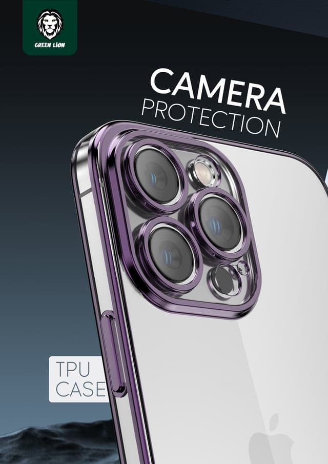 جراب آيفون 6,7 بوصة مقاوم للخدوش بنفسجي غرينGreen Mars Electroplating TPU Case for iPhone 14 Pro Max ( 6.7" )