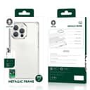 جراب آيفون 6,7 بوصة مقاوم للخدوش ذهبي غرينGreen Metallic Frame TPU Transparent Case for iPhone 13 Pro Max ( 6.7" )