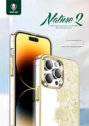كفر ايفون 14 برو ذهبي غرين Green Lion Nature 2 Butterfly Case for iPhone 14 Pro Gold