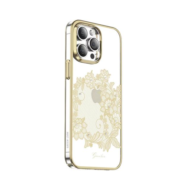 Green Lion Nature 2 Butterfly Case for iPhone 14 Pro ( 6.1" ) - Gold [ GNN2BT14PGD ] - SW1hZ2U6MTM3NjEwMA==