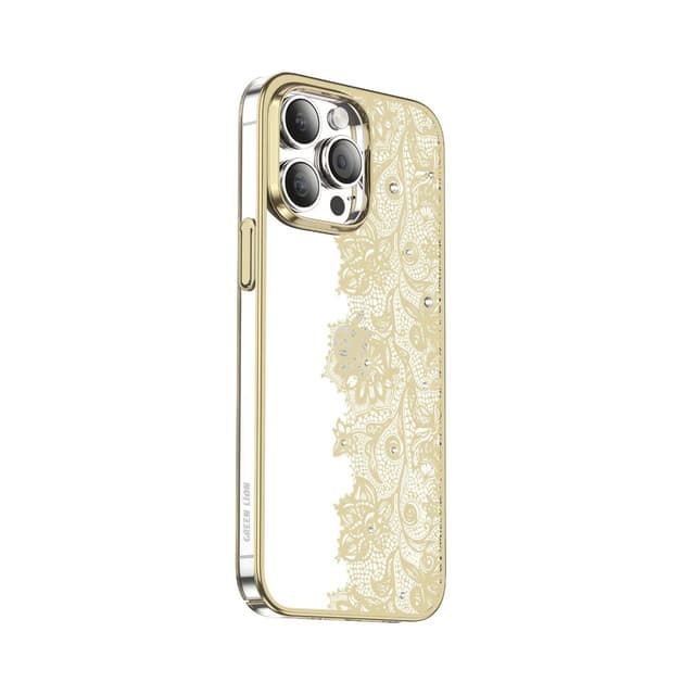 كفر ايفون 14 برو ذهبي غرين Green Lion Nature 2 Butterfly Case for iPhone 14 Pro Gold